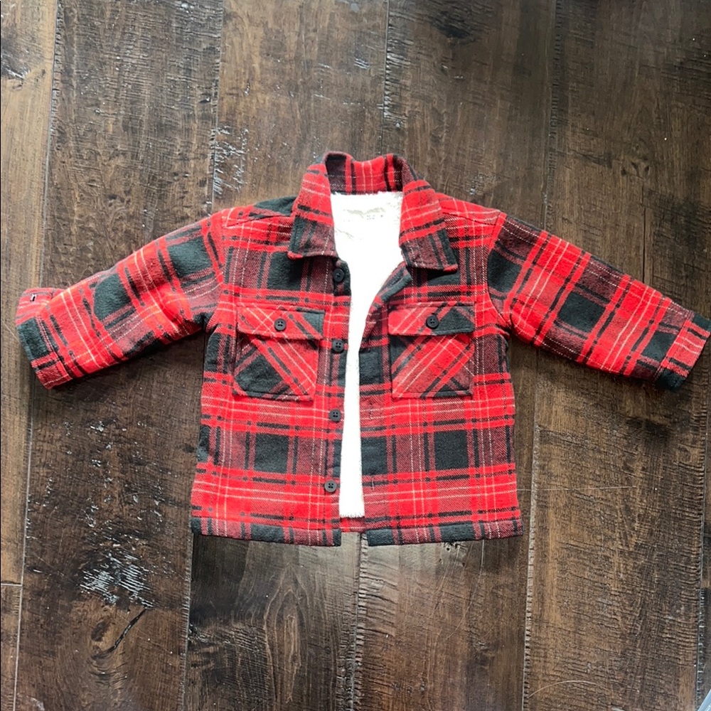 Plaid Red and Black Jacket